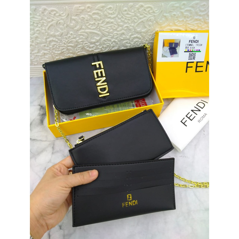 Tas sling bag wanita fendi import free box tas slempang wanita branded