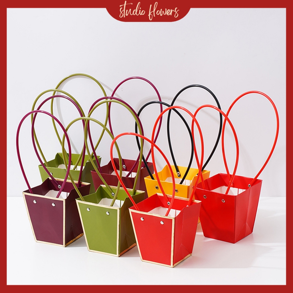 

Flower Paperbag Flower Gift Paper Bag Tas Bunga Kertas Flower Bucket Paper Bag KB1011