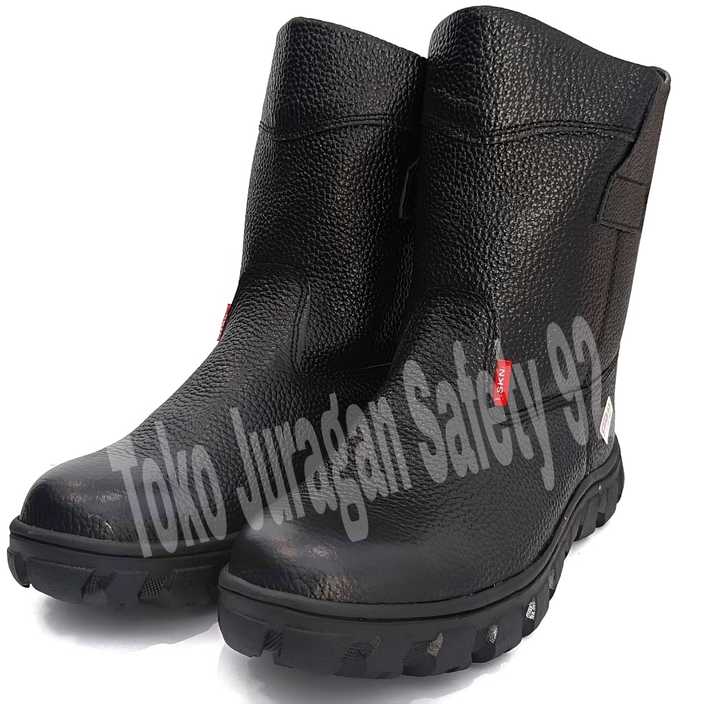 Sepatu Safety Kulit Asli Tambang Proyek Ujung Besi Safety Shoes Sepatu Septy Septi Pria Boots Tinggi