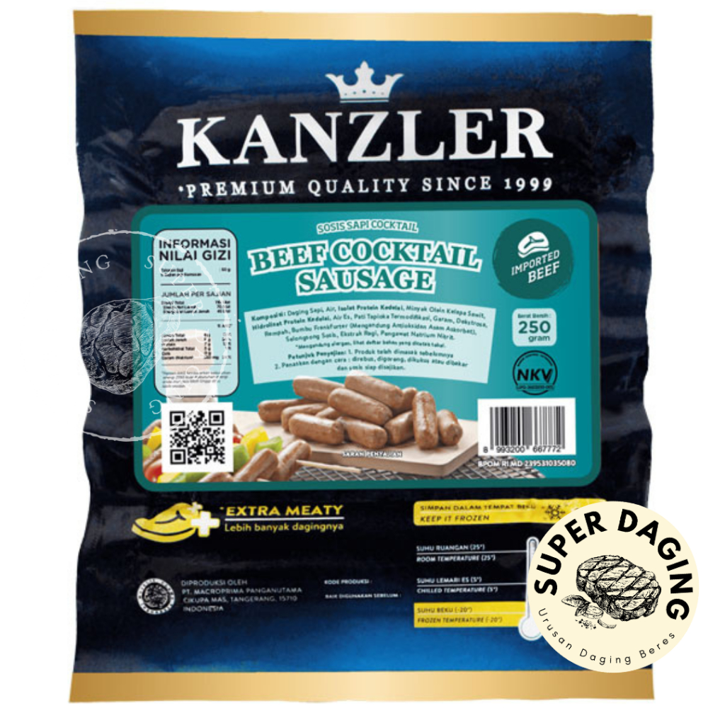 

Kanzler Sosis Beef Cocktail 500g - Super Daging Pekanbaru