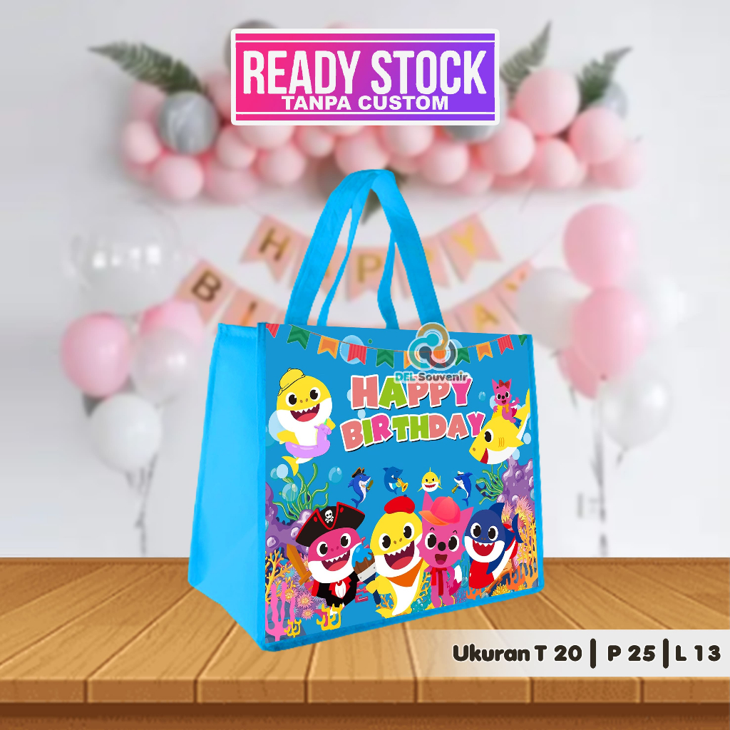 

READY STOCK SIAP KIRIM!! TAS ULTAH ANAK / TAS ULTAH KARAKTER BABY SHARK / TAS SOUVENIR READY STOCK LANGSUNG KIRIM / TAS SOUVENIR ULANG TAHUN / GOODIE BAG ULTAH / TAS ULANG TAHUN