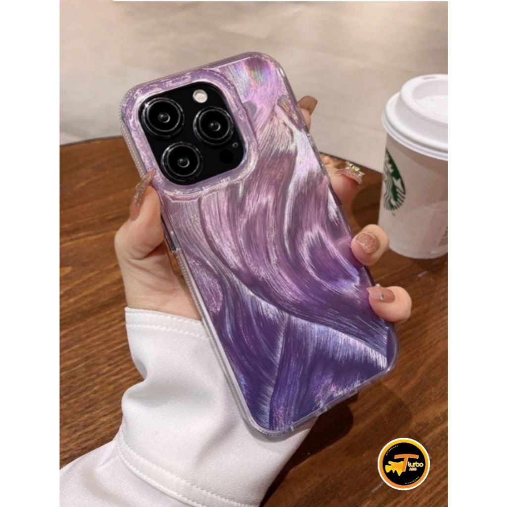SS935 CLARITY Swirl Hologram Feather Case Purple Texture For VIVO Y71 Y81 Y81C Y91 Y93 Y95 Y91C Y100