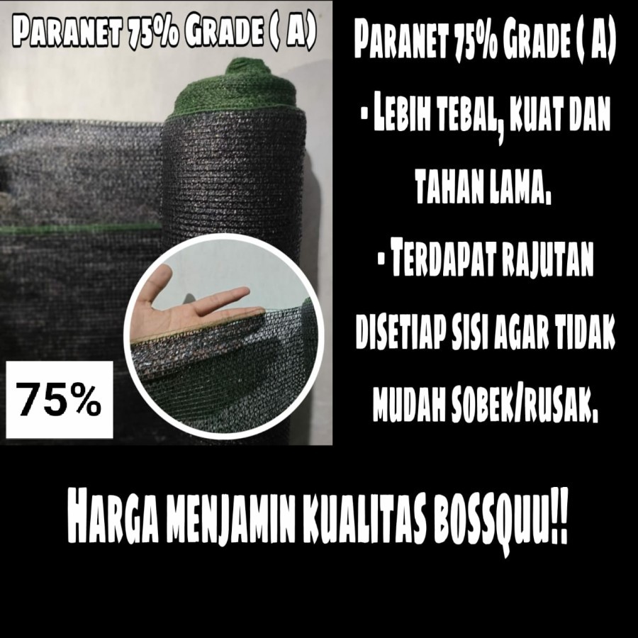 [PARANET ROLL] Jaring Paranet 1 Roll 3 m x 50 m 75% Untuk Tanaman / Kebun