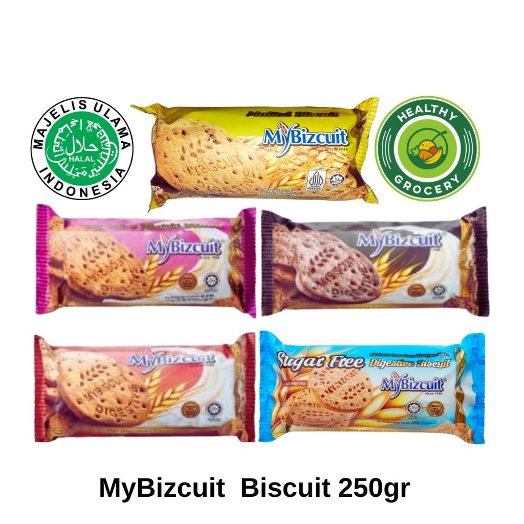 

MyBizcuit Biscuit Gandum 250gr Biskuit / Cokelat / Raisin / Digestive Malted / my bizcuit / mybizkuit / mybiscuit / mybiskuit