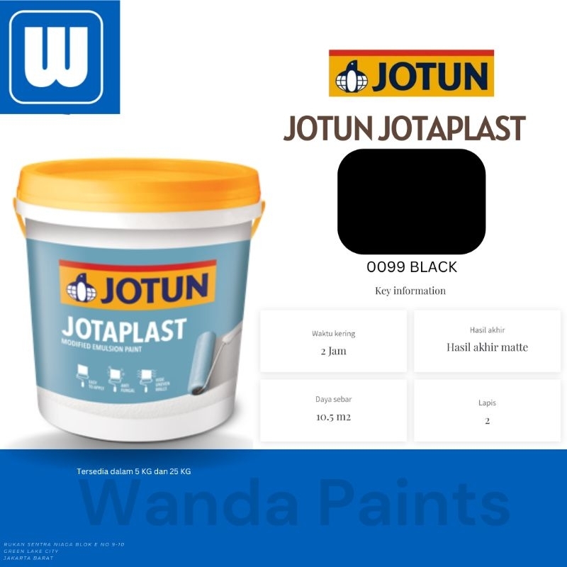 JOTUN JOTAPLAST 0099 New Black / Hitam (5 kg)