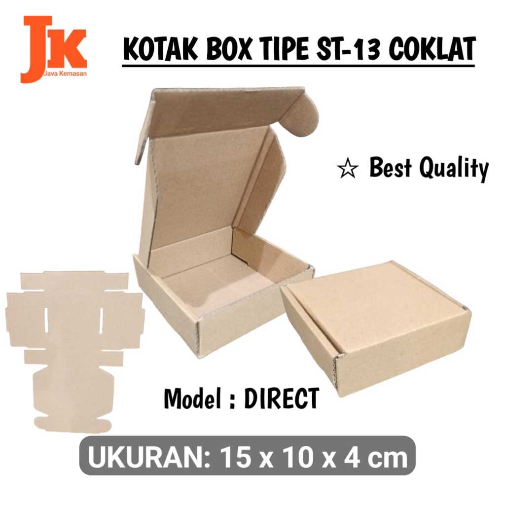 

KARDUS ST-13 KOTAK BOX KARTON CORRUGATED DIECUT COKLAT KECIL POLOS TEBAL PACKING SEPATU BAJU PAKET ACSESORIS SOUVENIR