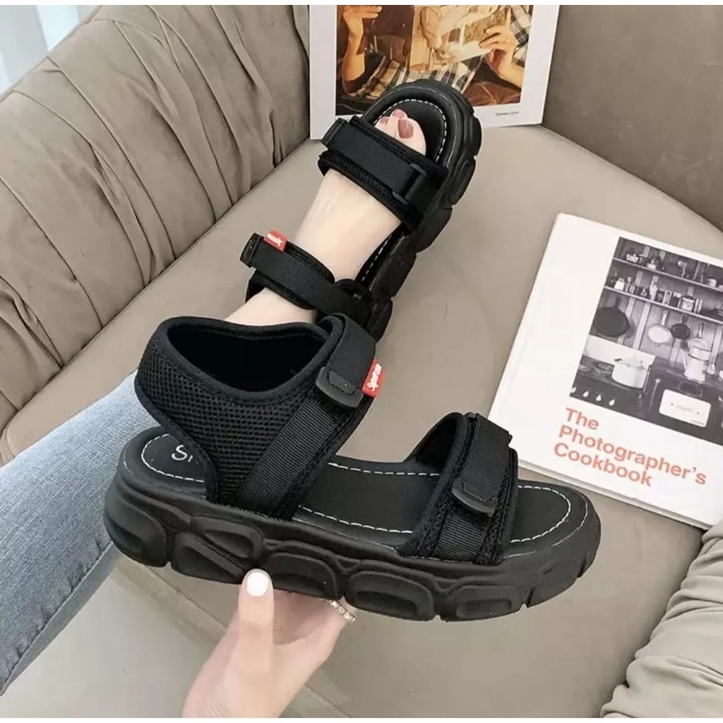 sandal gunung anak perempuan dan dewasa LEON Korea Fashion - sendal anak cewek kekinian - Sendal Gun
