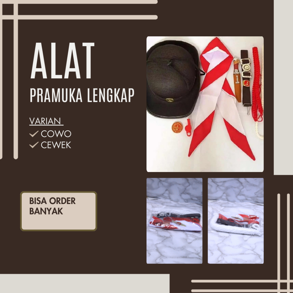 

alat pramuka lengap cewek cowok ring besi bukan plastik