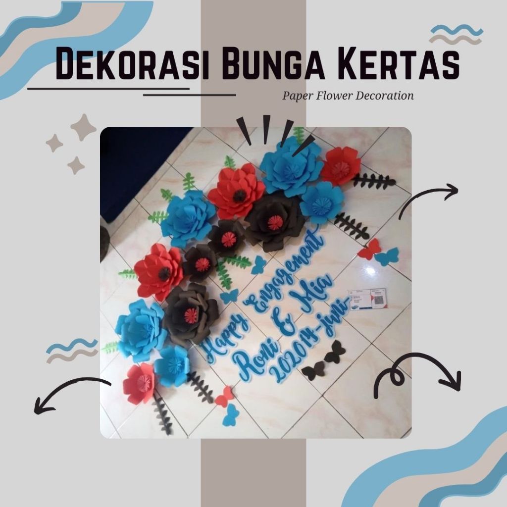 Paper flower bunga kertas  jasmine lengkap / dekorasi khitanan / hiasan dekorasi