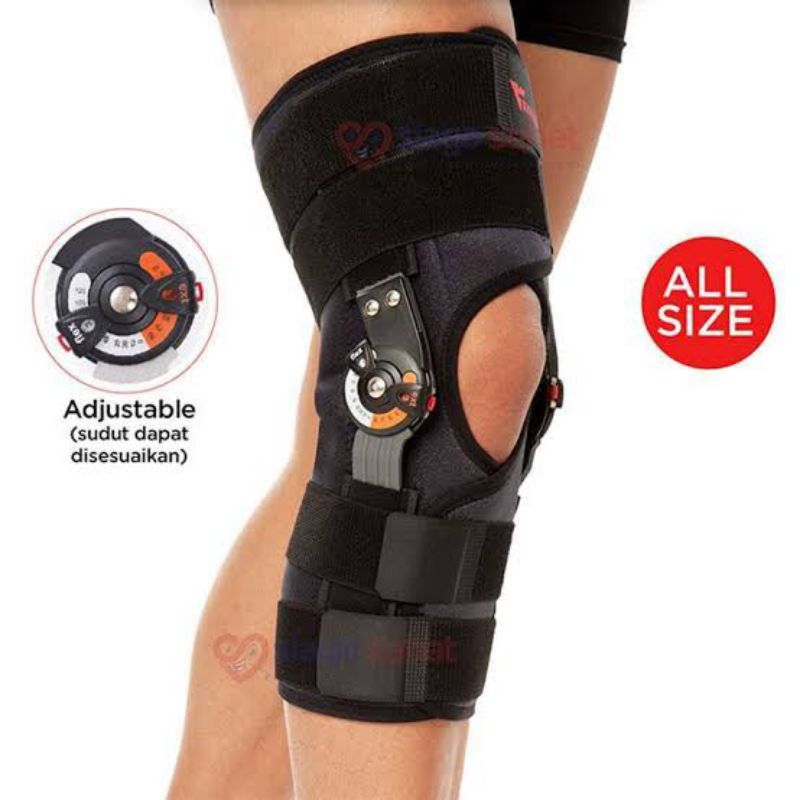 penyangga lutut/knee brace/knee orthosis/penyangga kaki cedera/penyangga cedera lutut