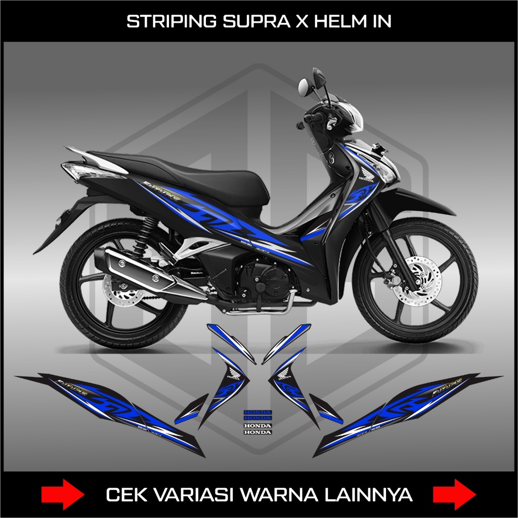 STRIPING MOTOR HONDA SUPRA X 125 HELM IN / STICKER LIST BODY SUPRA X 125 HELM IN