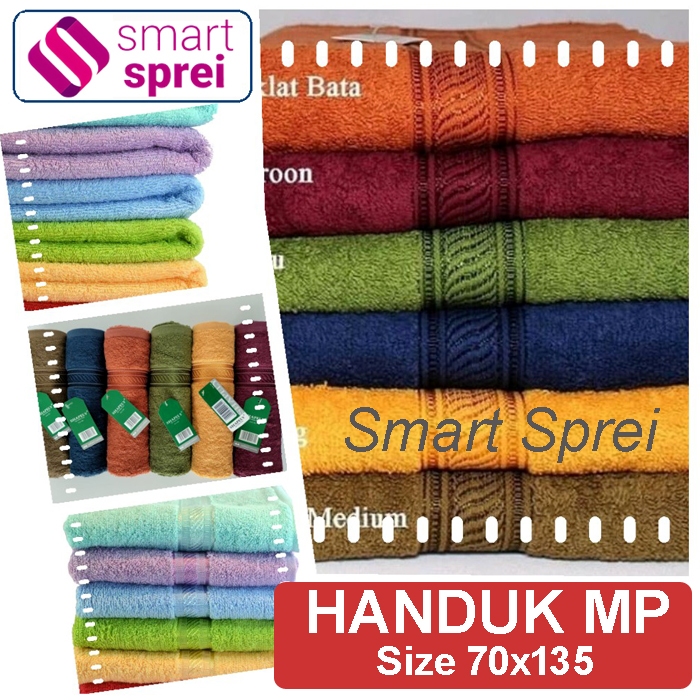 HANDUK MERAH PUTIH 70x135 / Handuk MP 70x135 / HANDUK DEWASA 70x135 (Handuk 100% Katun 315gr)
