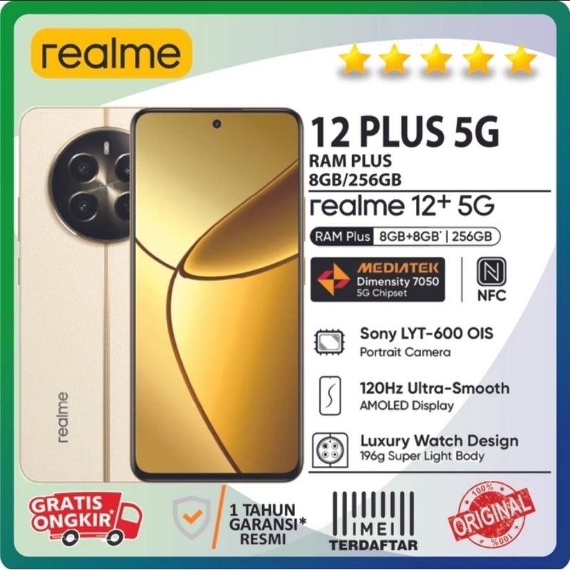 Hp Android Realme 12 Plus Ram 8/256 Bergaransi Berkualitas