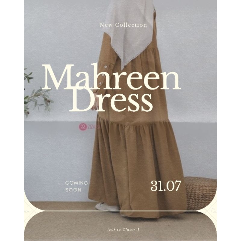 Zizara - Mahreen Dress Polos Gamis Cantik Syari