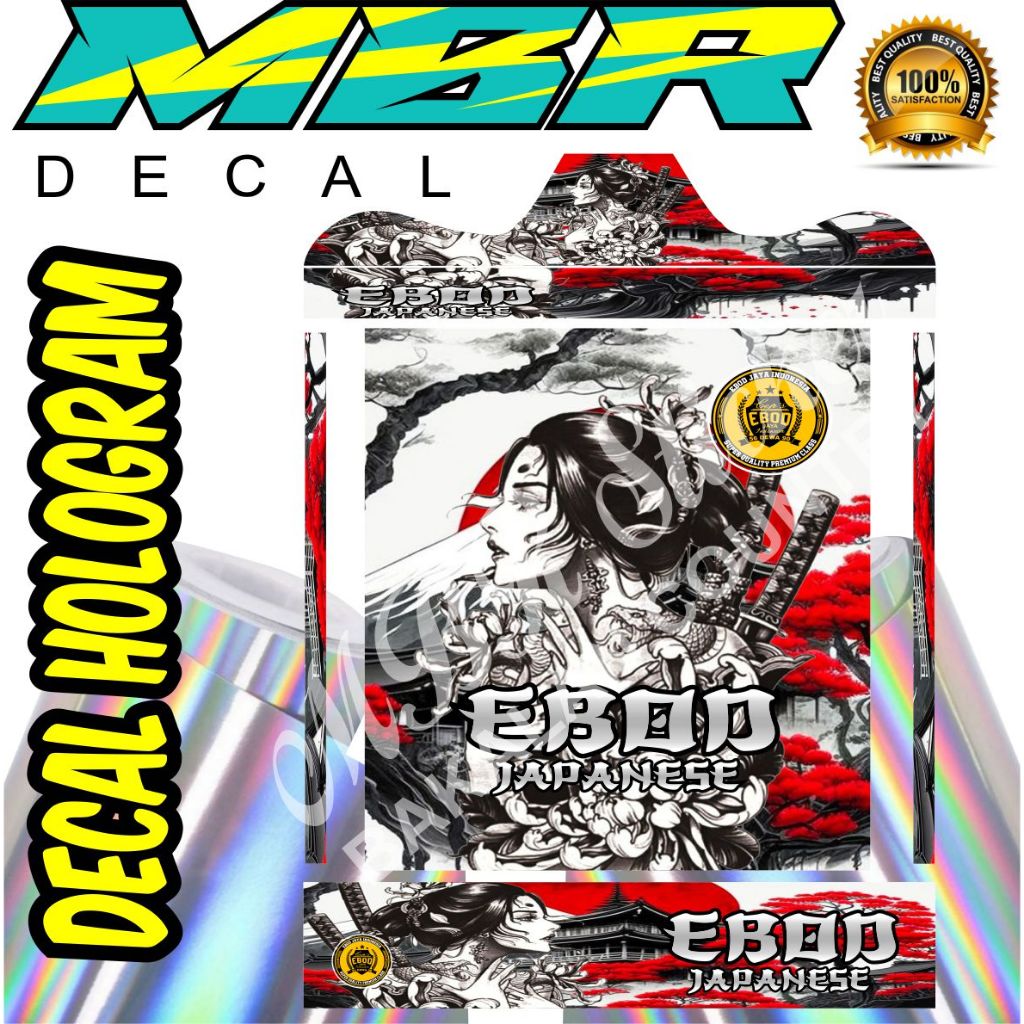 DECAL SANGKAR HOLOGRAM,DECAL EBOD JAPANESE