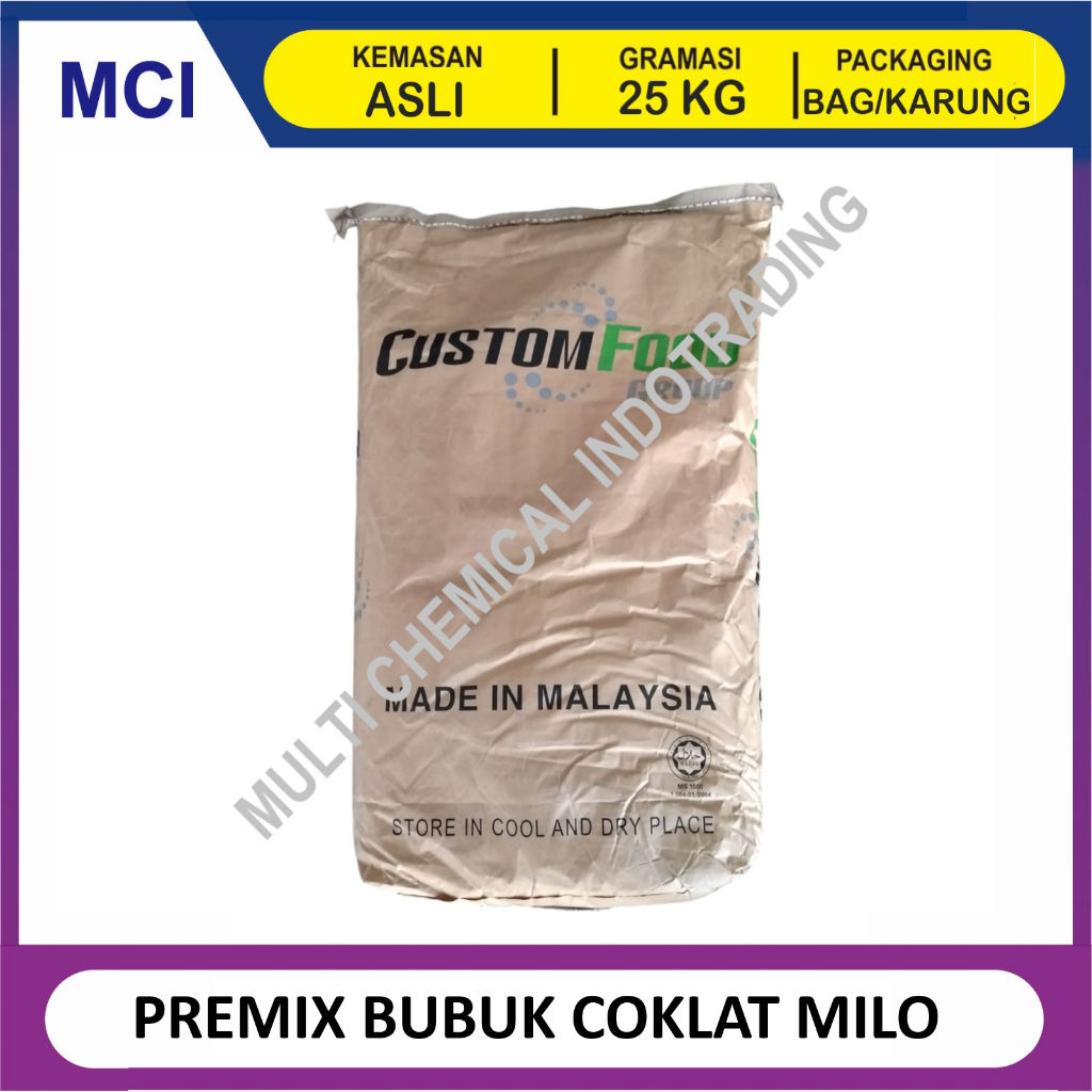 

PREMIX POWDER MINUMAN BUBUK COKLAT MILO - 1 BAG 25 KG