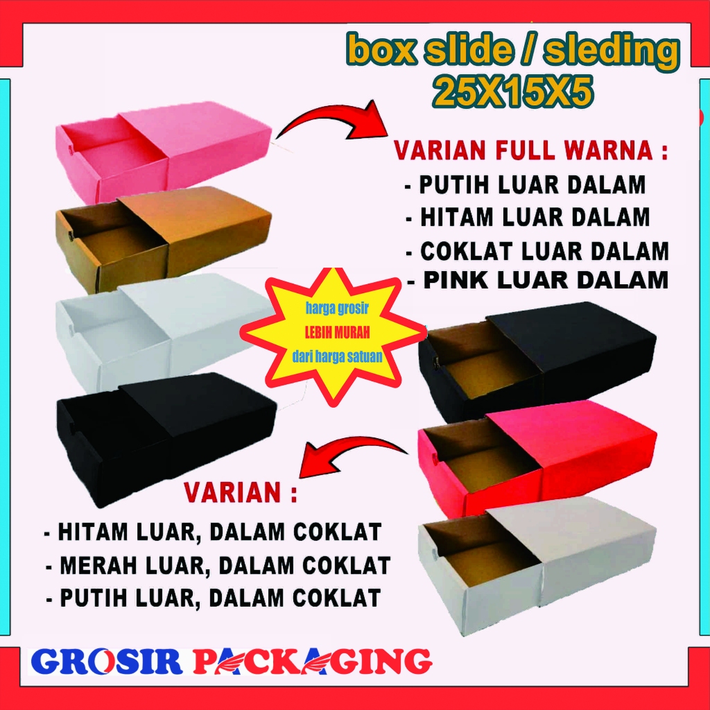 

Box sleding 25x15x5 Cm / box slide / kardus polos
