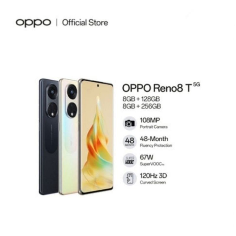 HP OPPO RENO 8T 5G 8/256 GB - OPPO RENO 8 T 5G RAM 8GB ROM 256GB RESMI