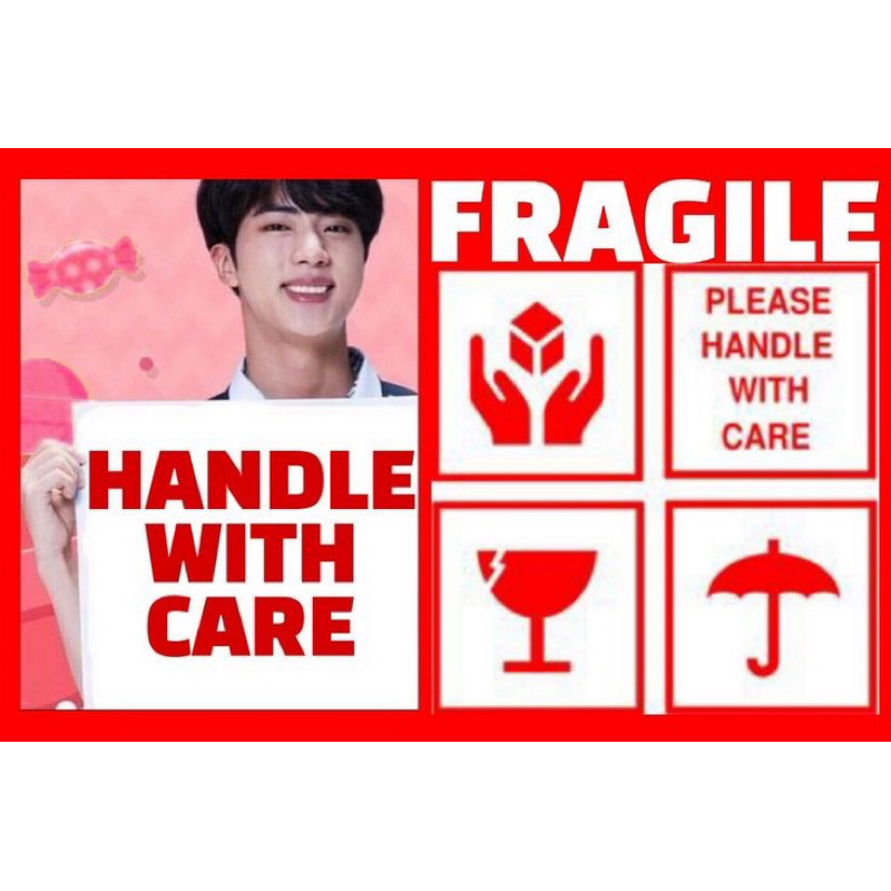 

STICKER FRAGILE KPOP • PECAH BELAH •MIN ORDER 30pcs