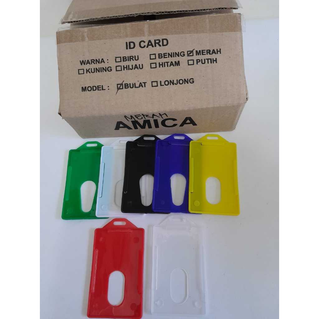 

Casing kartu Tempat Holder Kartu ID Card Karyawan Pegawai Kantor PLASTIK name tag merk amica
