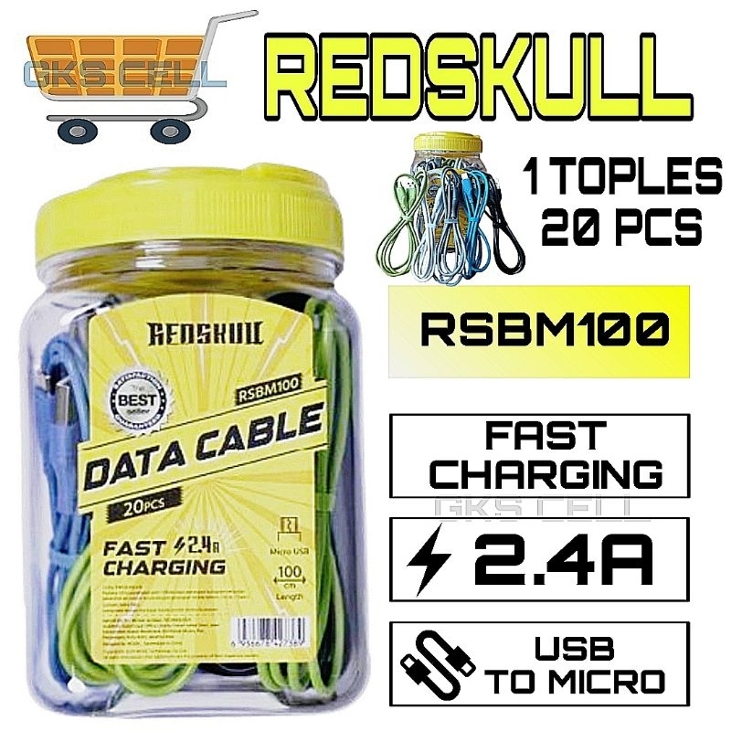 REDSKULL RSBM100 Kabel data Fast Charging Micro 2.4A 100Cm