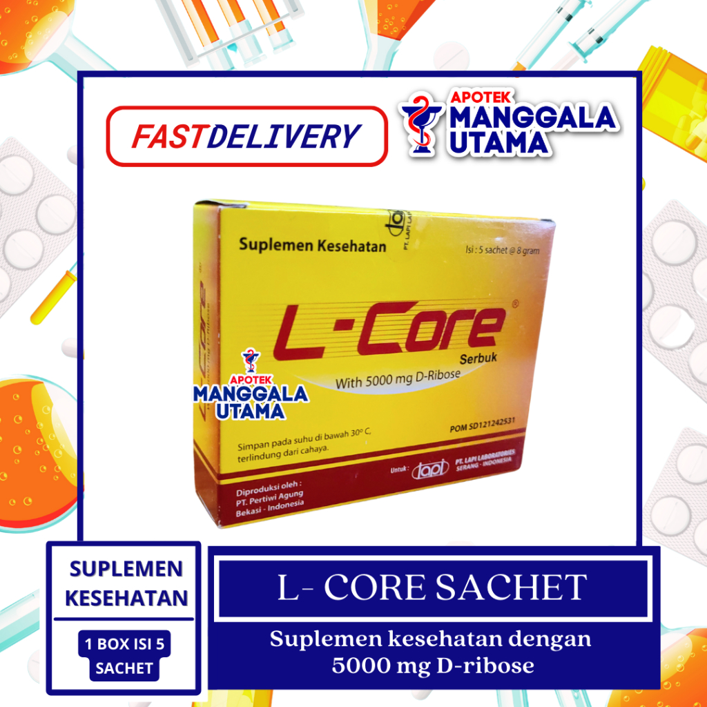 L-CORE SUPLEMEN KESEHATAN PER BOX ISI 5 SACHET