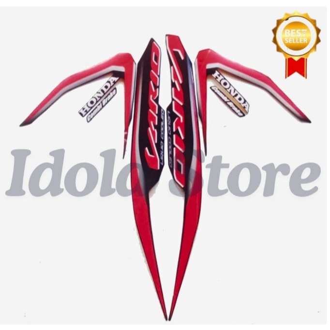 List Body Motor Stiker Sticker Striping Honda Vario 125 2019 Merah Standart Ori Vario 125 2019