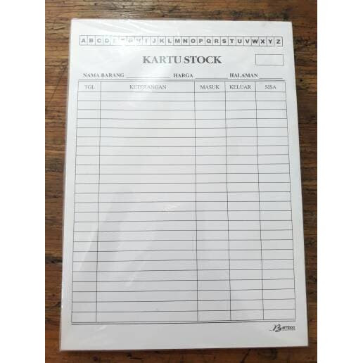 

Kartu Stok Kecil Isi 50 Lbr ( 1 Pak Isi 100 Lbr )
