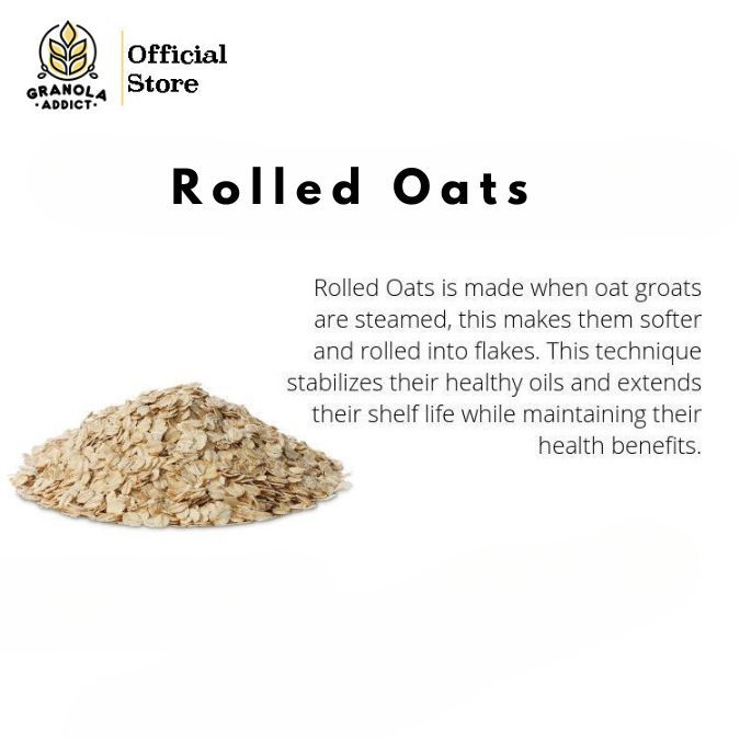 

QH Granola Addict - PAKET ISI 6 Rolled Oat / Gandum Utuh / Gandum Kasar 1KG