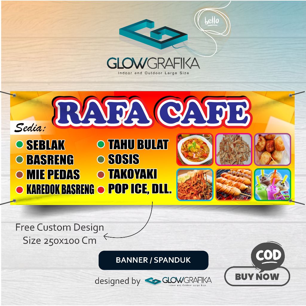 Cetak Spanduk Banner Aneka Jajanan Custom
