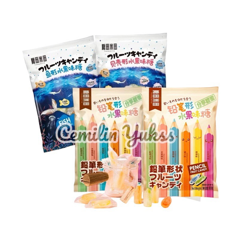 

Tommy And Tim Pencil Shape Fruity Hard Candy Permen Buah Bentuk Pensil Bebek Duck Shape Candy Shell Shape
