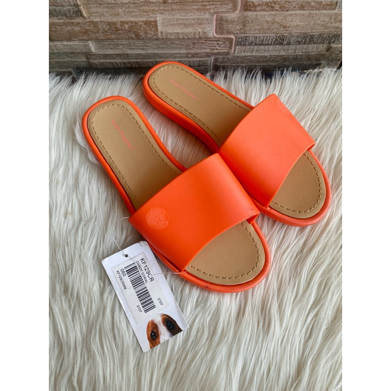 PSPGN.CO | original branded hush puppies candy coral sandal wanita flat slide kasual santai daily