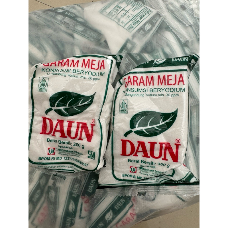 

Garam daun dapat 5 @250gr/ Garam