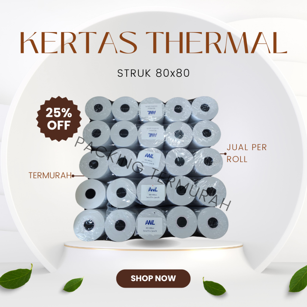 

Kertas Struk AWL Thermal Uk. 80x80 TERMURAH!!!