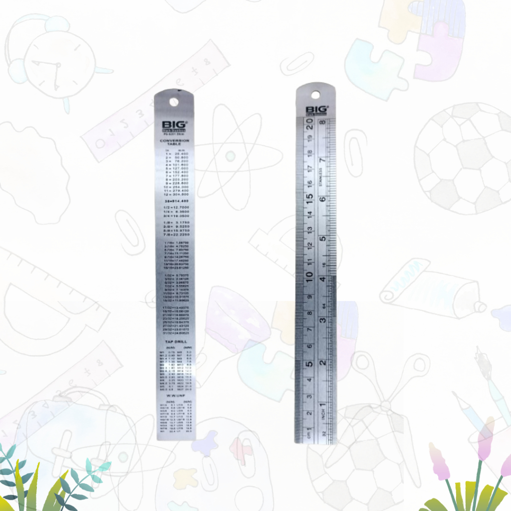 

Penggaris Besi BIG 20CM /Stainless Ruler BIG 20CM 6201