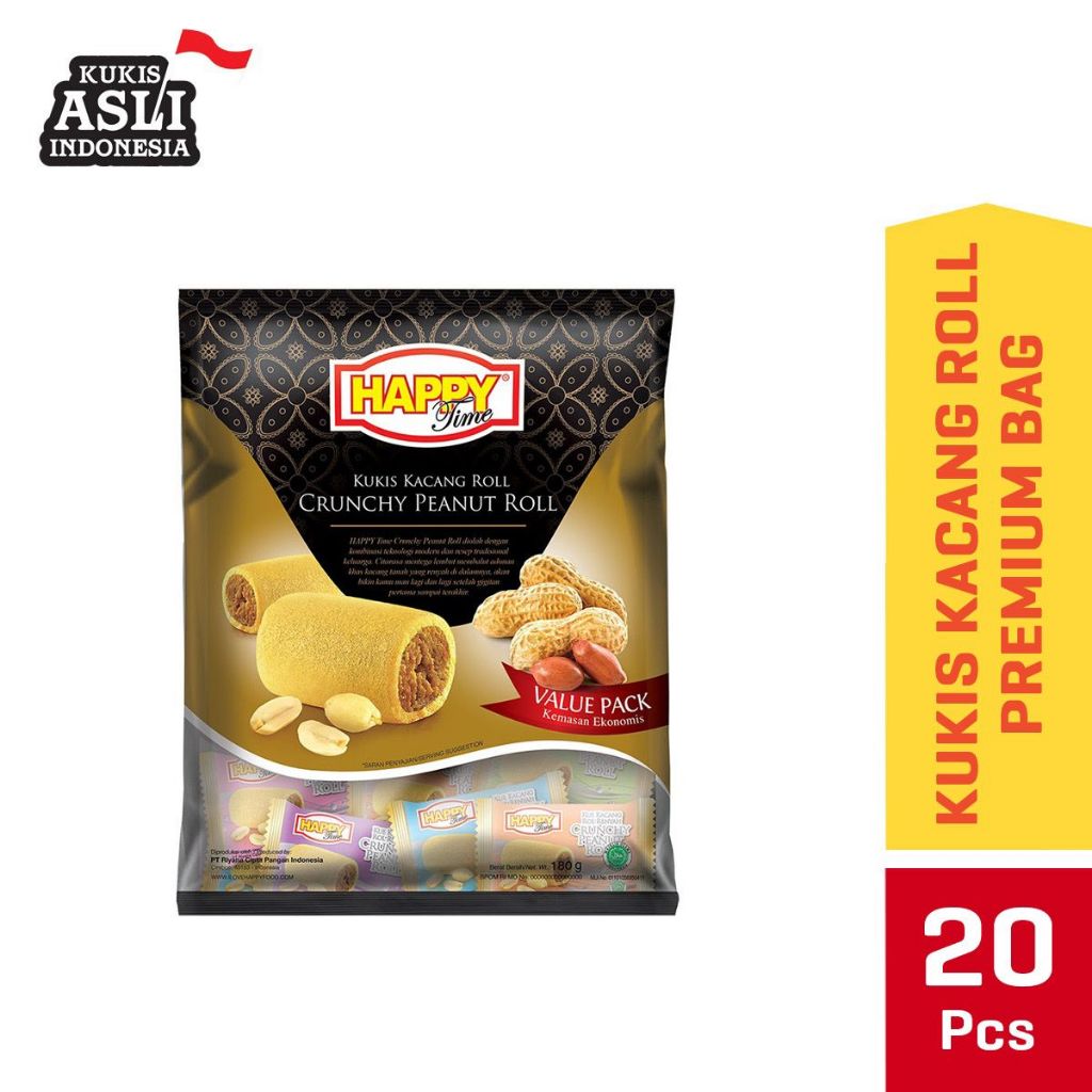 

Happy Time Kukis Kacang Roll Premium