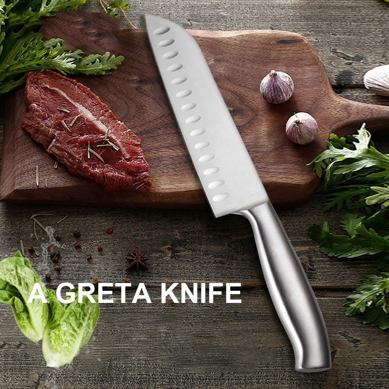 RIMEI Santoku Knife Pisau Dapur Masak Santoku Stainless Steel