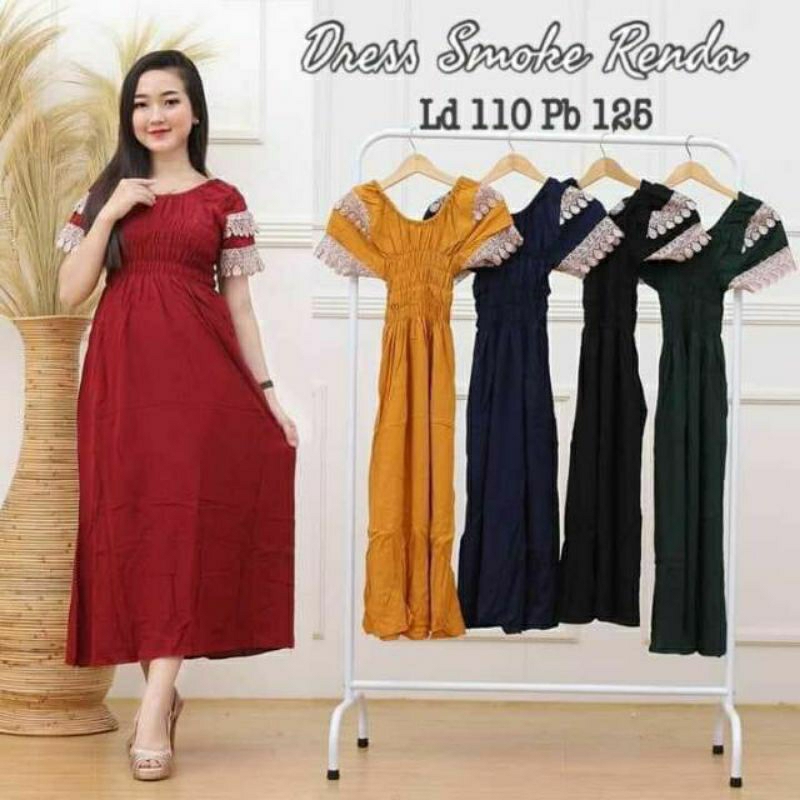 Daster Renda Arab polos-Daster Renda smoke-Daster Renda Dewasa