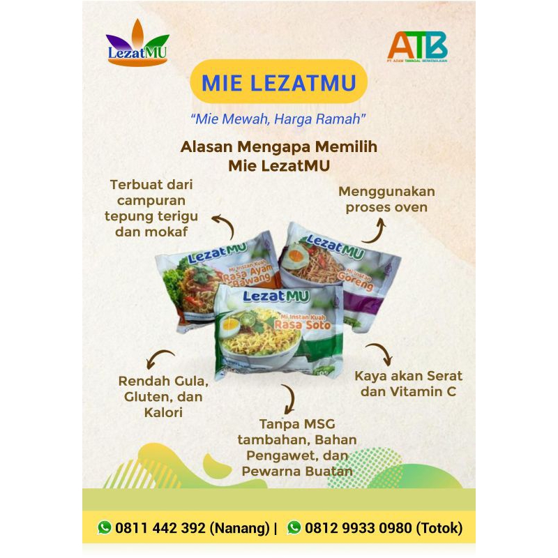

Mie Instan LezatMU Paket 3 pcs