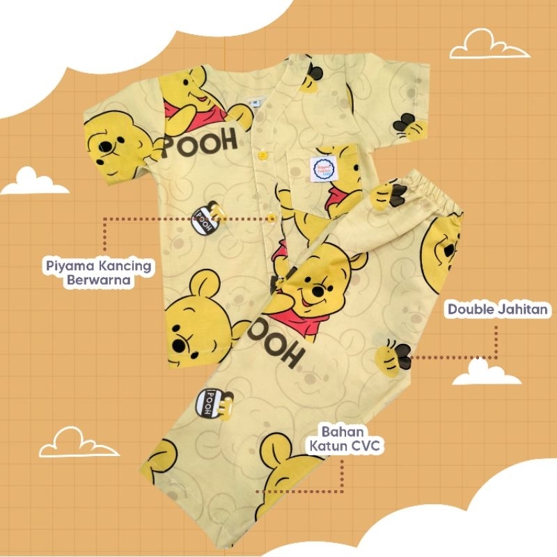Rayyan piyama anak setelan winnie the pooh