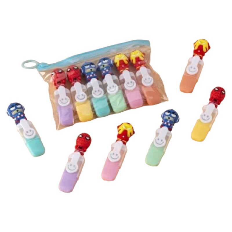 

(6 PCS) HIGHLIGHTER MINI SY-709-9-3 SUPER HERO / STABILO AVENGERS SPIDERMAN IRON MAN