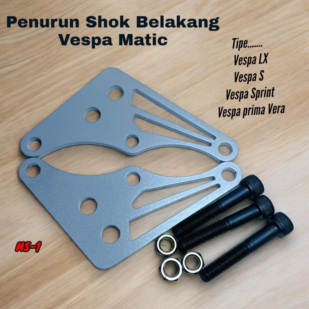 lowering kit/Penurun shock vespa matic Silver
