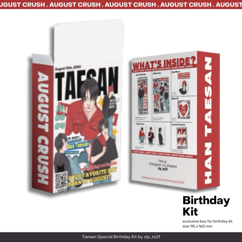 AUGUST CRUSH taesan bday kit by zip_to21