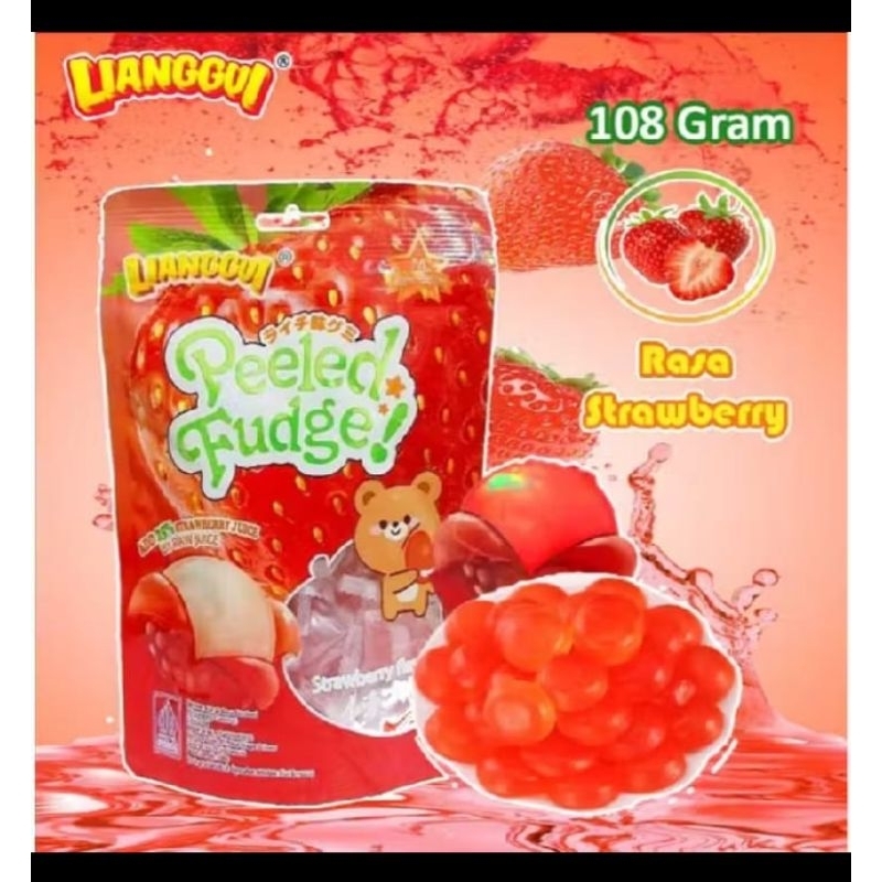 

Batam permen Lianggui permen lunak kupas rasa strawberry 108 gram