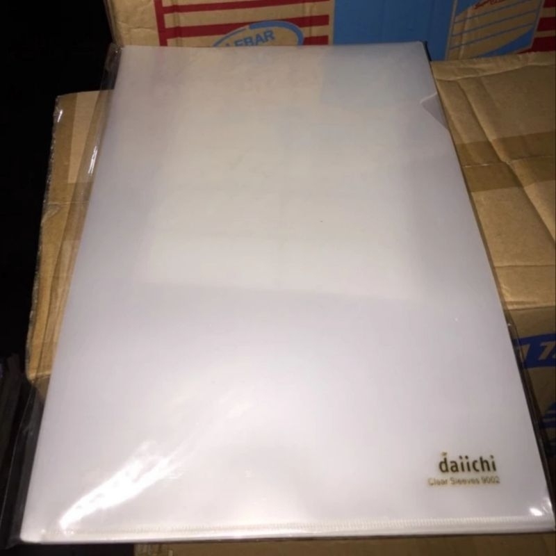 

Map L Daiichi A4 Bening / Map L Daiichi Folio Bening / Map l daiichi f4 hijau / Clear Sleeves Daiichi Folio / Map L Daichi A4 9001 / Map L Daichi Folio 9002 / Map L Daichi 9002