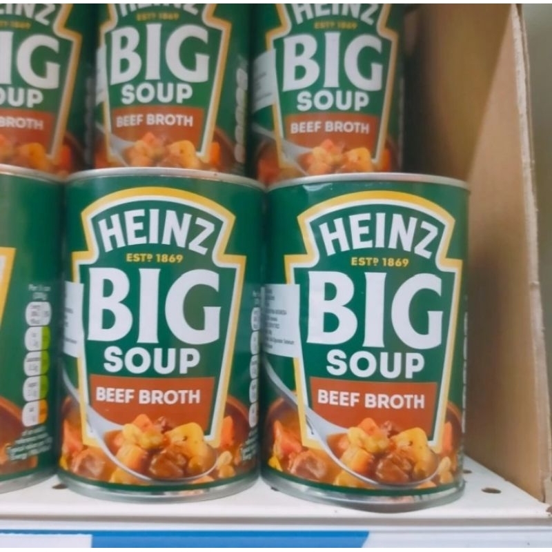 

Heinz big soup beef broth kaldu sapi can 400gr