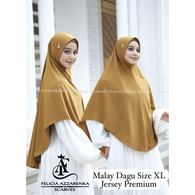 hijab bergo instan malay dagu size xl felicia azzarenka