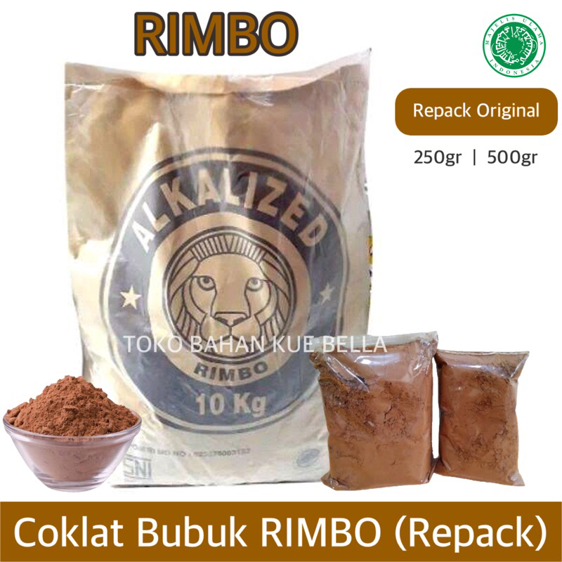 

RIMBO Coklat Bubuk 250gr / 500gr (REPACK) Cocoa Powder Alkalized