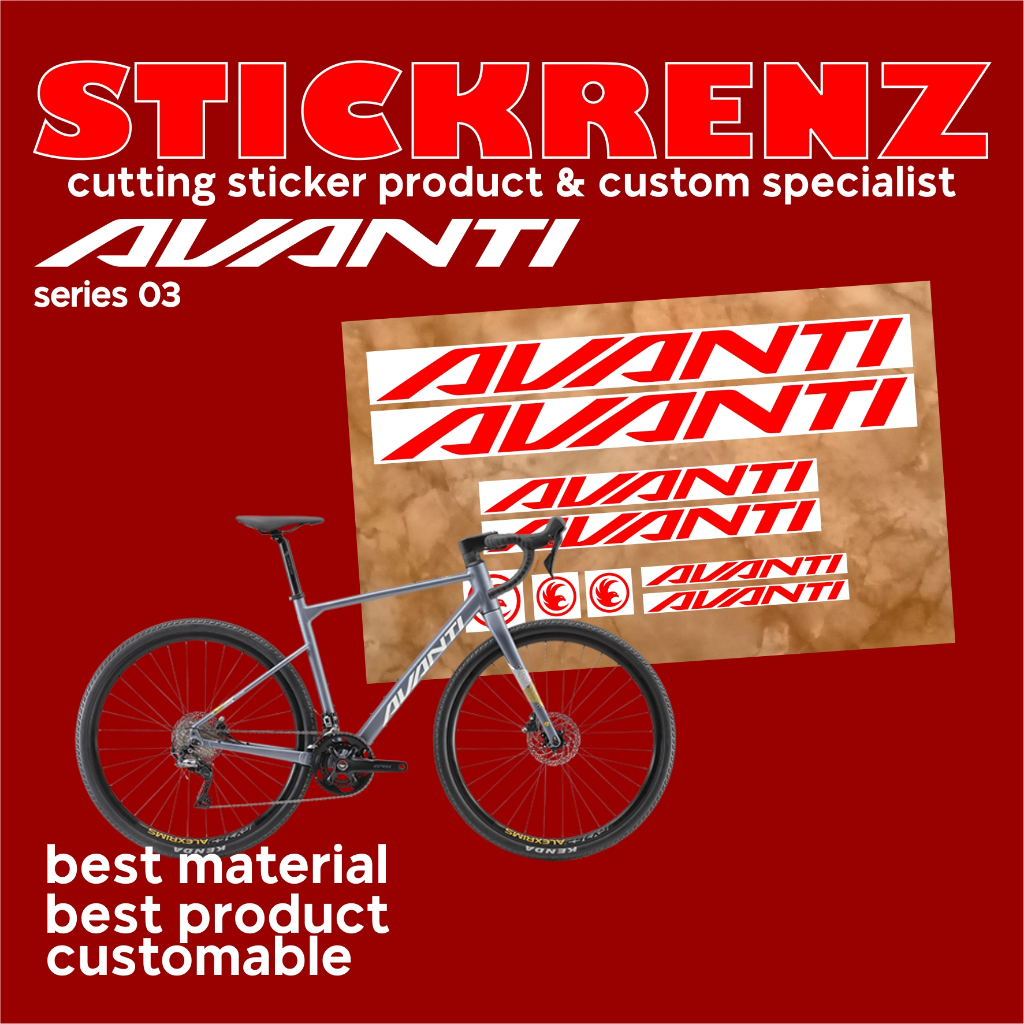 Cutting Sticker Stiker Frame Sepeda Roadbike Avanti 03 Custom