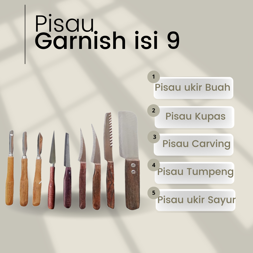 Pisau Garnish kualitas Premium / Pisau ukir Buah & Sayur